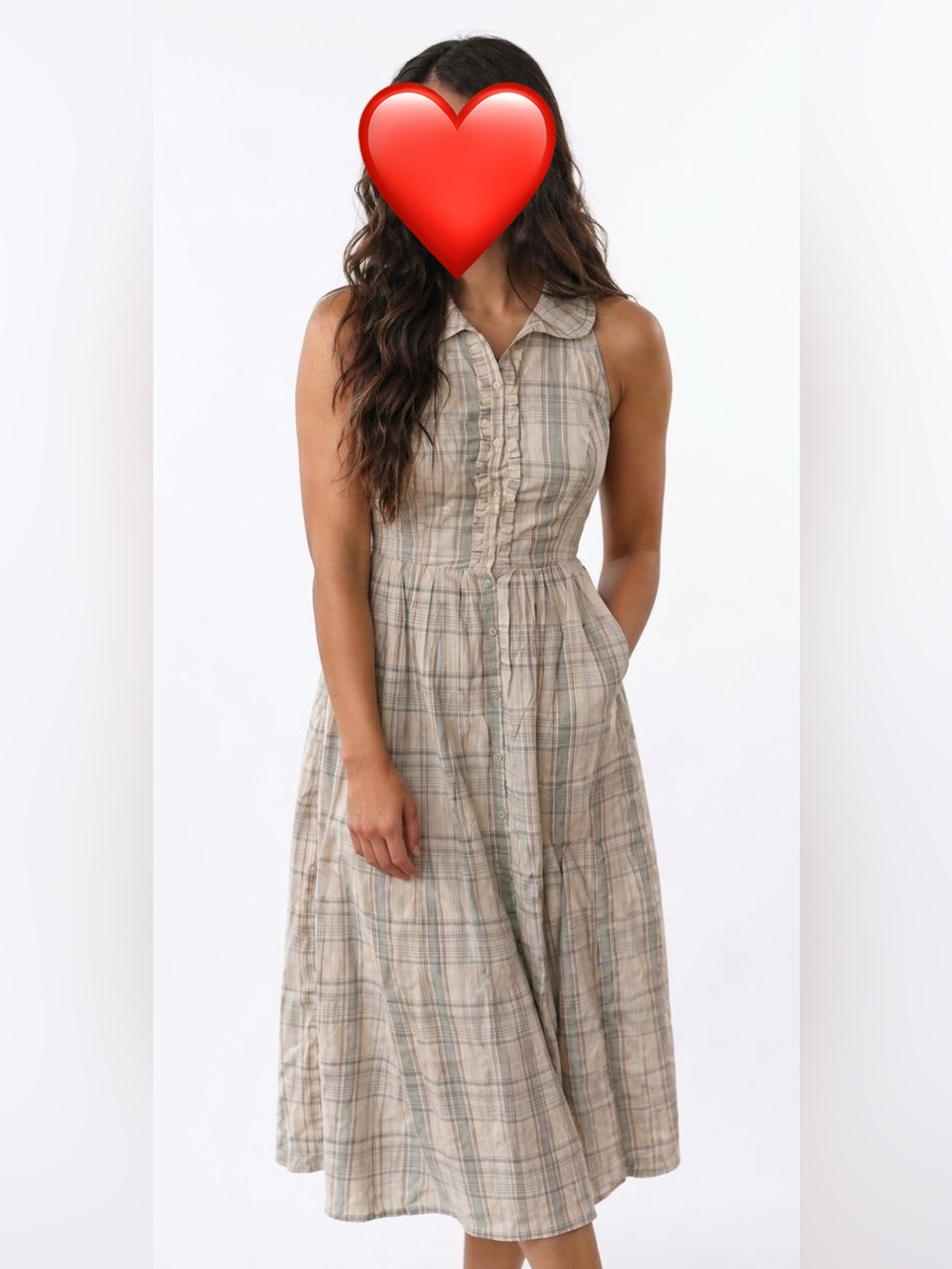 Christy Dawn Plaid Sleeveless Midi Dress
